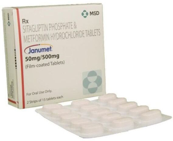 Janumet 50mg Sitagliptin Phosphate Metformin Hydrochloride Tablets