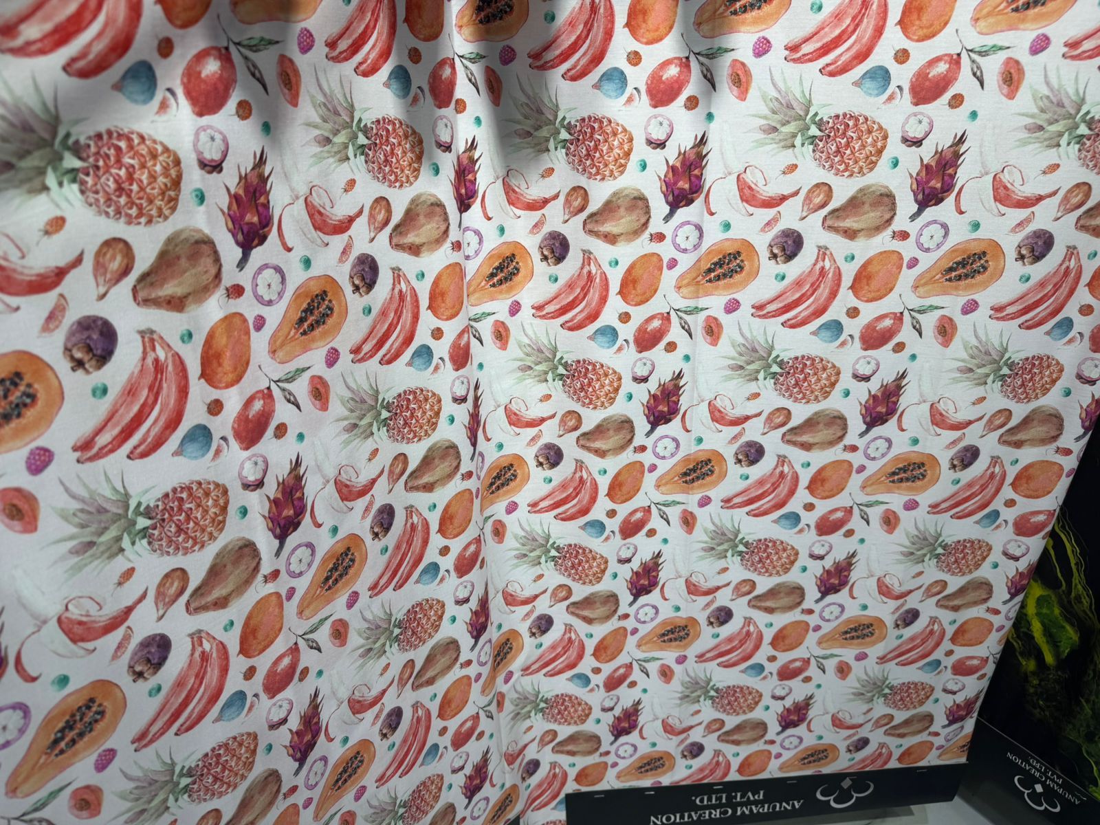 Lightweight Pure Cotton Fruits Digital Print Fabric