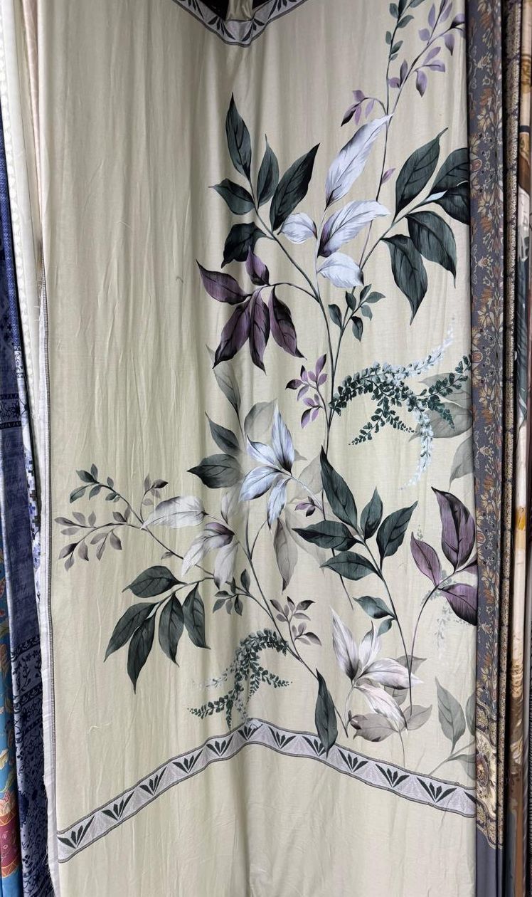 Pure Cotton Botanical Pattern Digital Printed Bedsheet Fabric