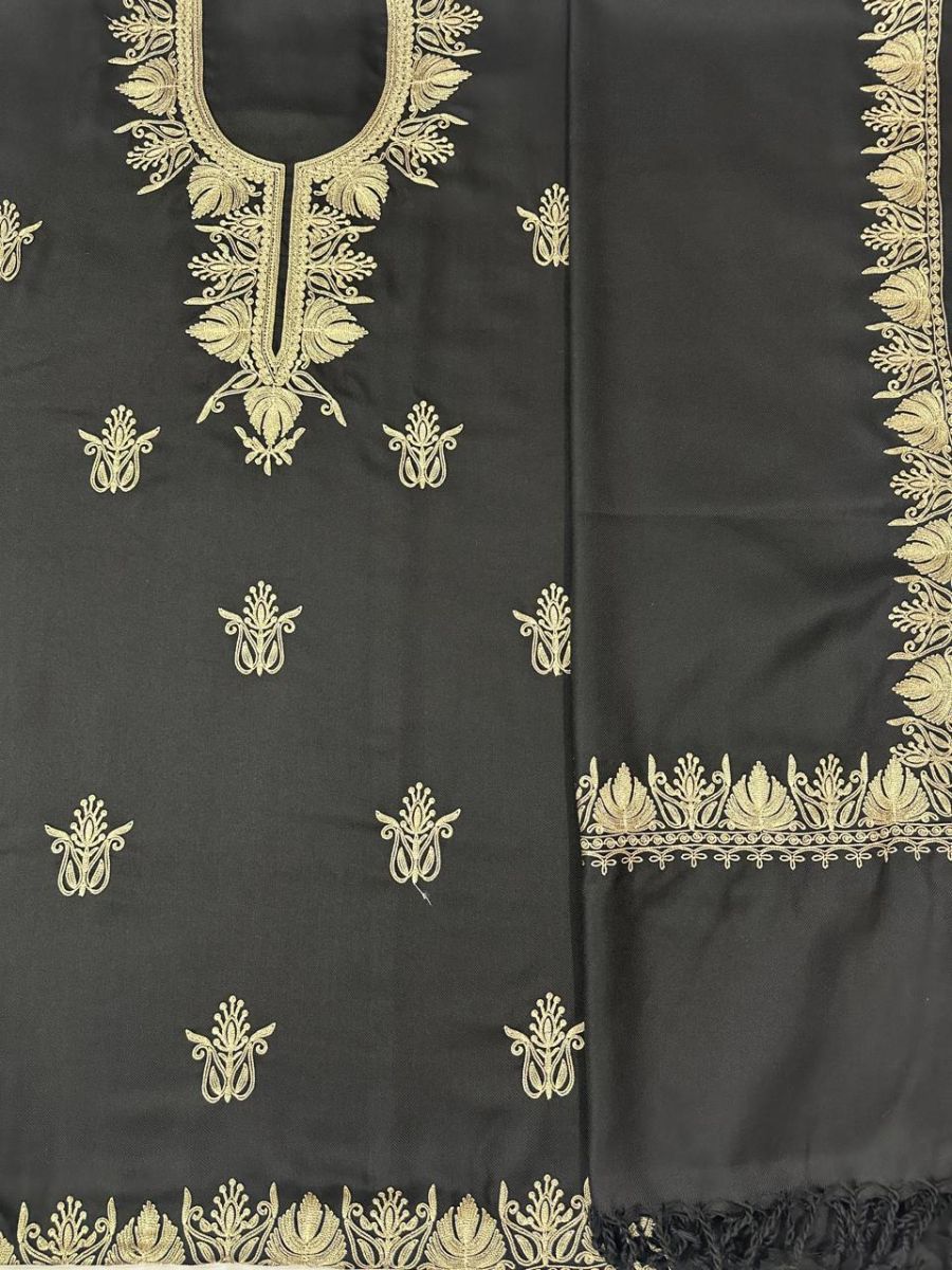 Ladies Ornate Woolen Embroidery Suit