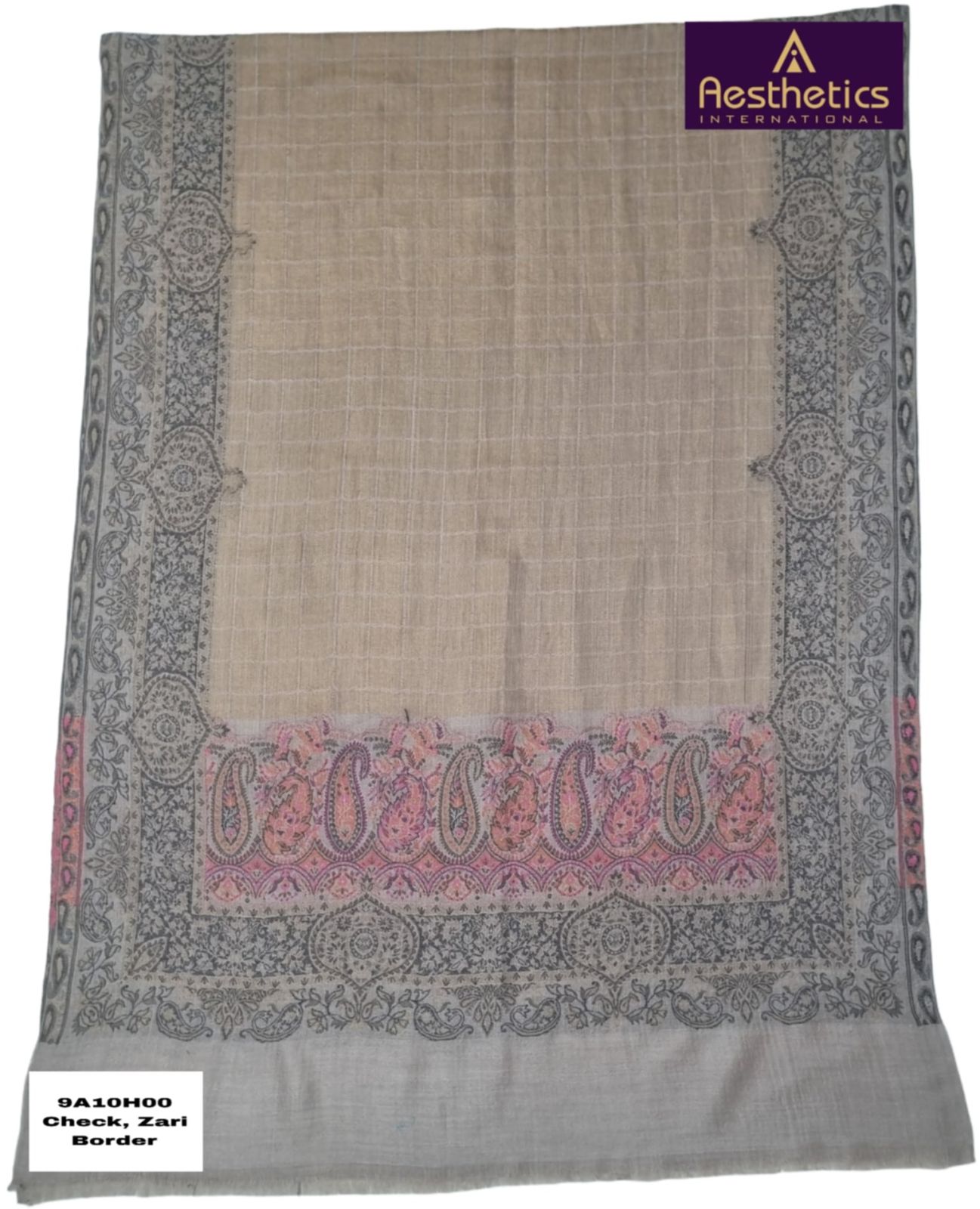 Check Zari Border Stoles