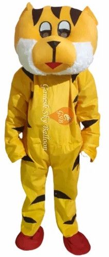 Kids Yellow Cartoon Animal Print Sleep Suit