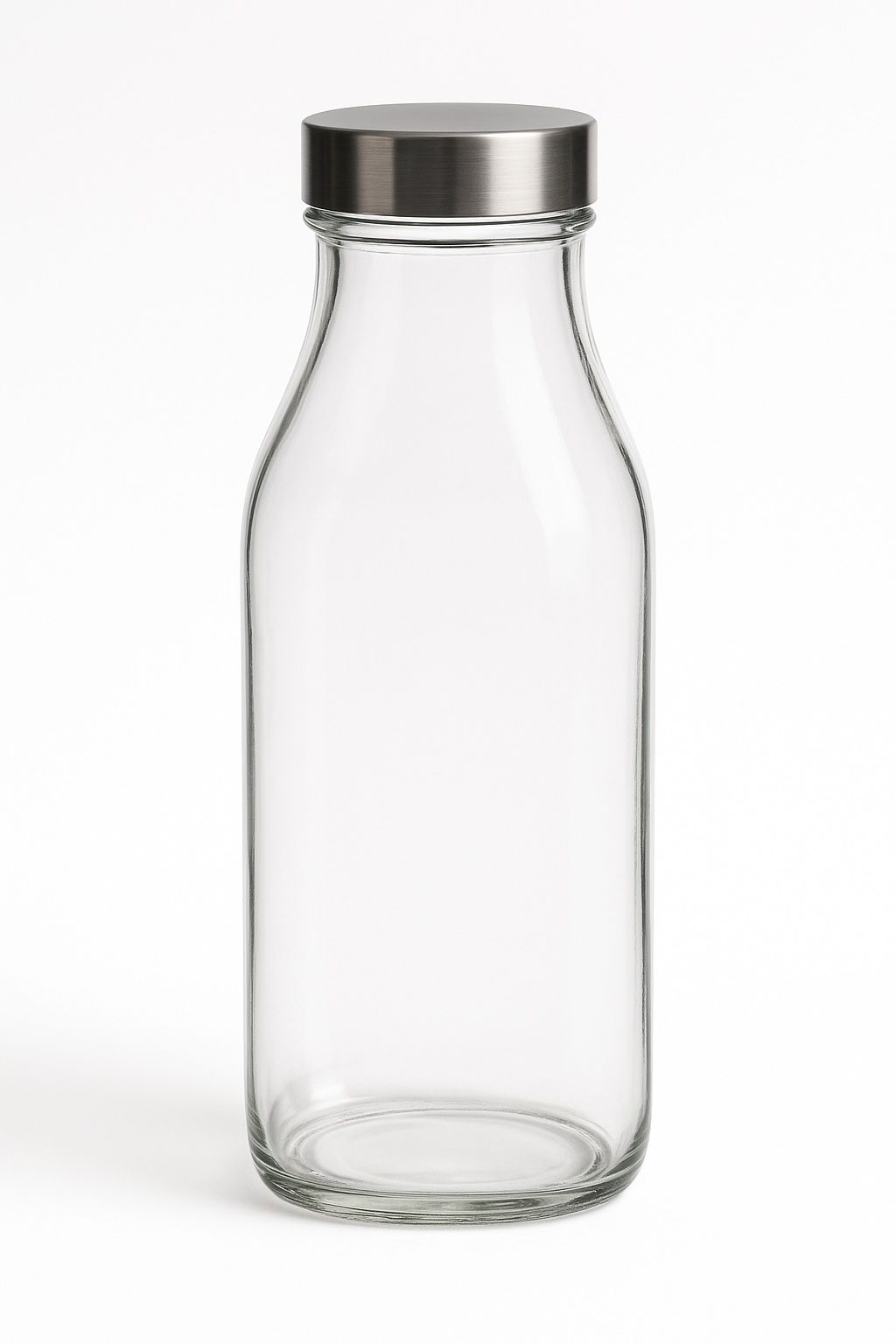 1000ml Ultra Clear Square Glass Milk Bottle