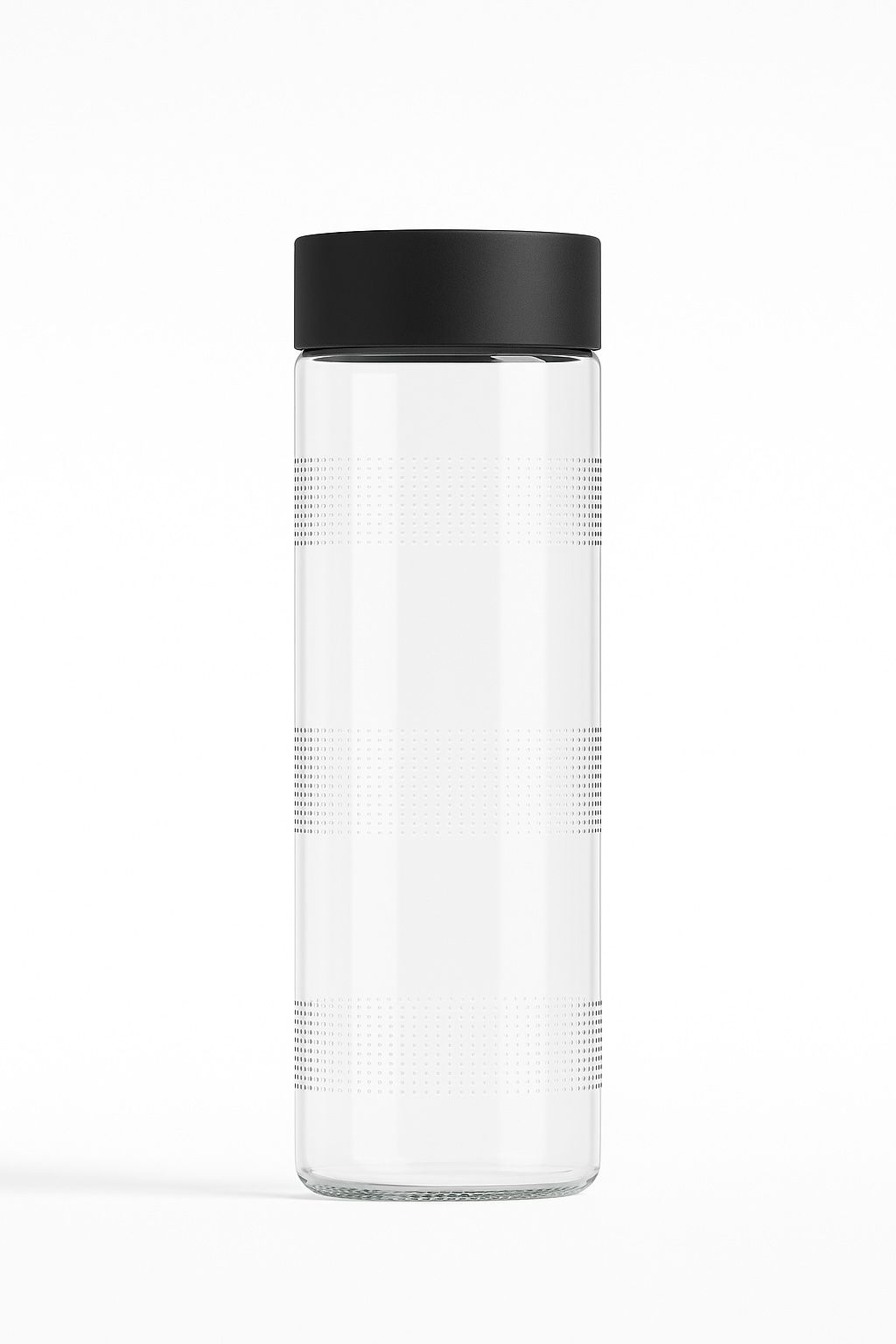 750ml Ultra Clear Glass Water Bottle with Plastic Cap