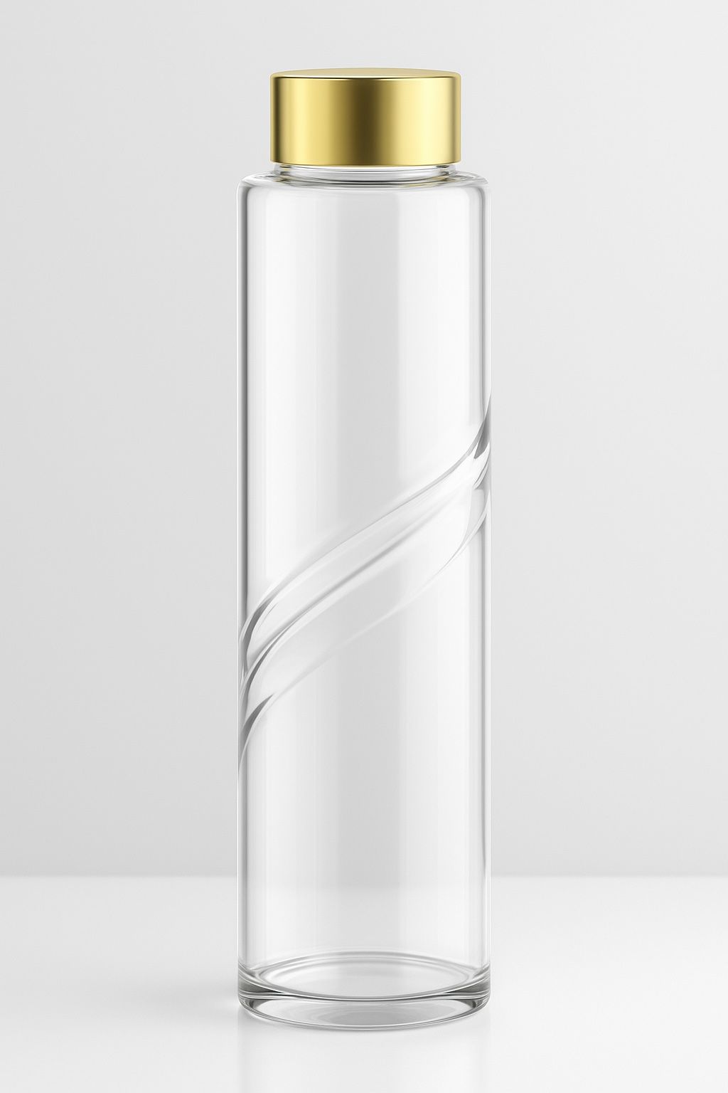 Twirl 750ml Ultra Clear Glass Water Bottle