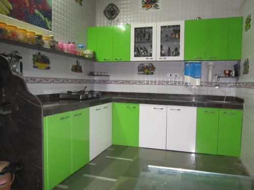 L Shaped Modular Kitchen Cabinets