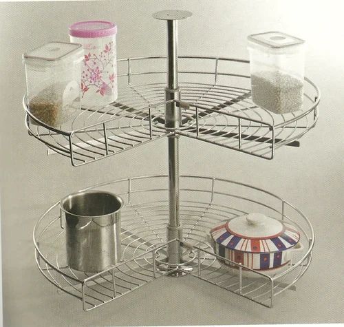 Stainless Steel Corner Kitchen Storage Carousel Unit