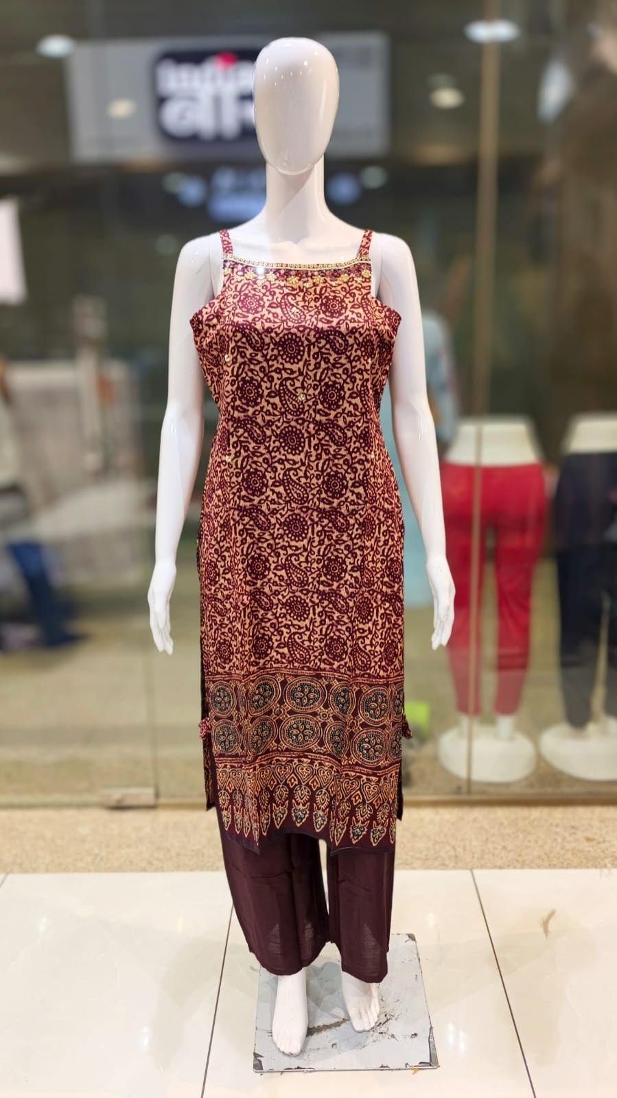 Printed Georgette Kurta Palazzo Set