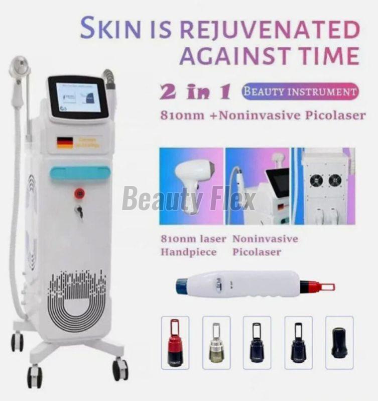 2 in 1 Laser Diode and Q-Switch Nd YAG Laser Machine