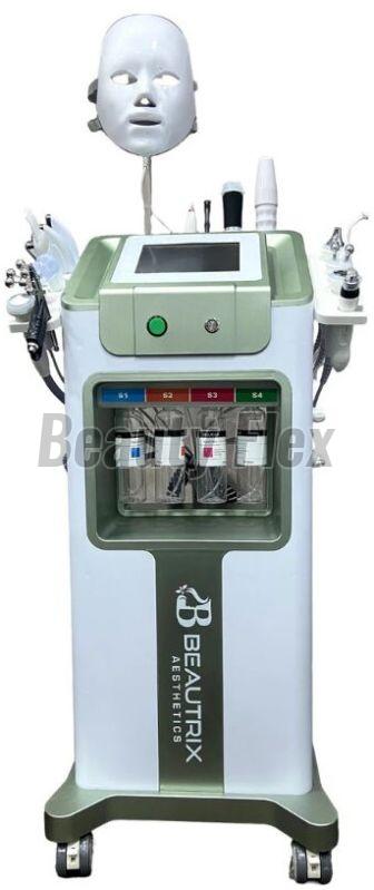Beautrix Aesthetics 15 in 1 Hydra Facial Machine Advanced Skin Care Device with Oxygeneo, RF Thera