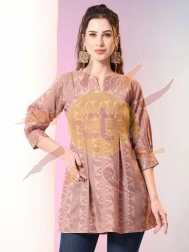 Ladies Rust Pink Tunic Top