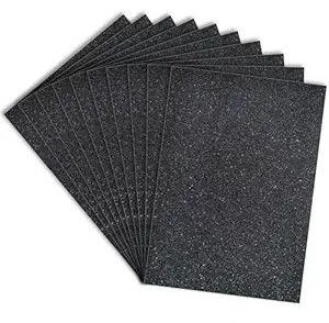 Black A4 Size Glitter Paper Sheet