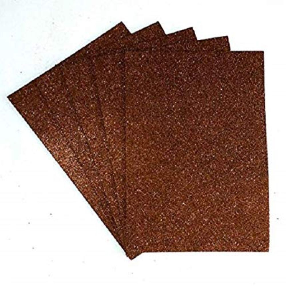 Brown A4 Size Glitter Paper Sheet
