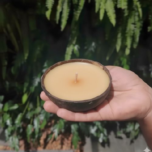 Coconut Shell Creamy Diya