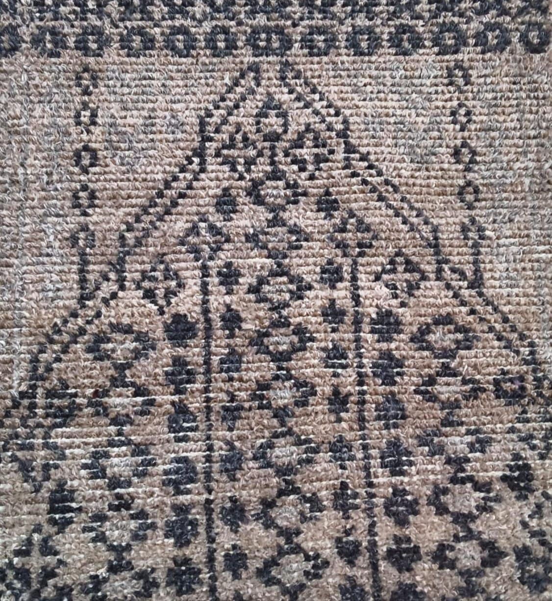 Brown Tribal Pattern Handmade Woollen Carpet