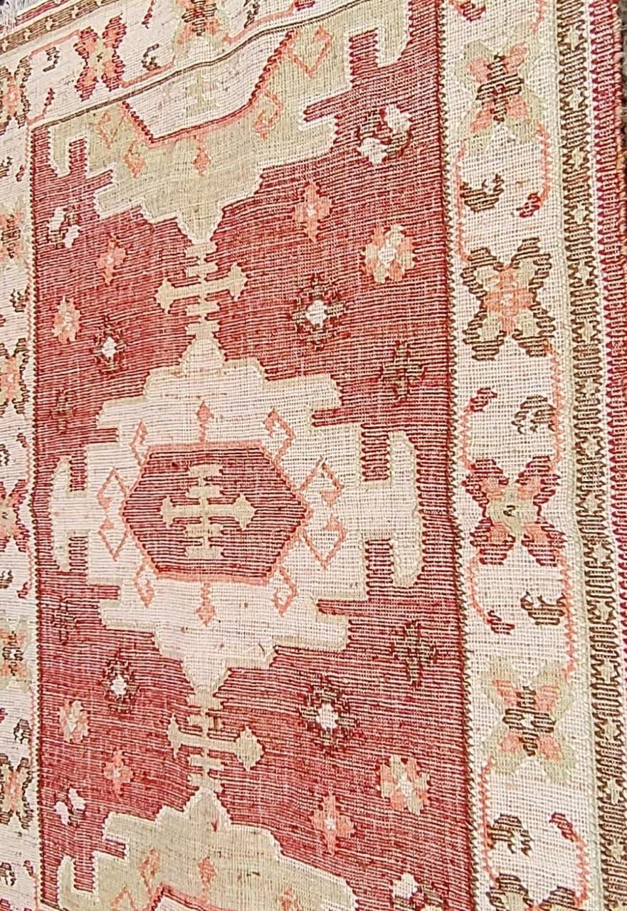 Rust Tribal Design Handmade Jute Carpet