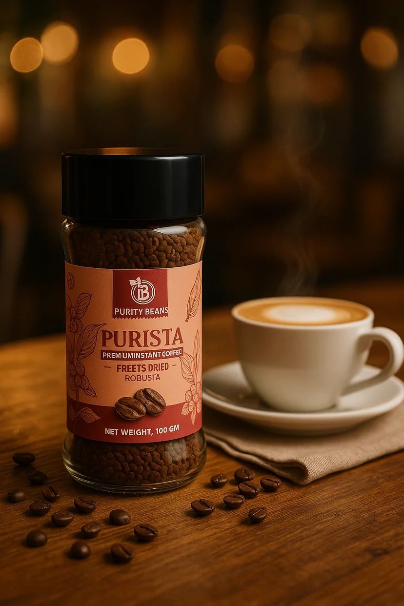 100gm Purity Beans Purista Gourmet Instant Coffee Granules