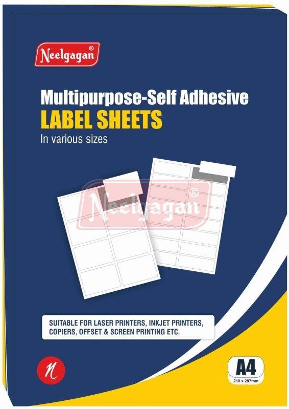 100 x143 x2mm Neelgagan A4 Self Adhesive Label