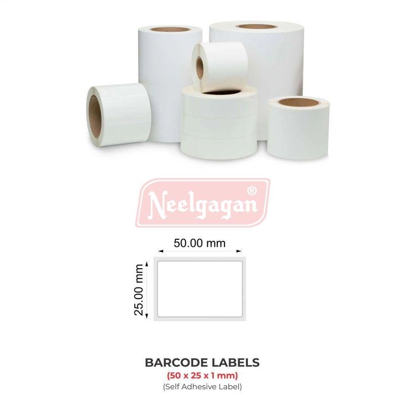50x25x1 Mm Barcode Label Roll