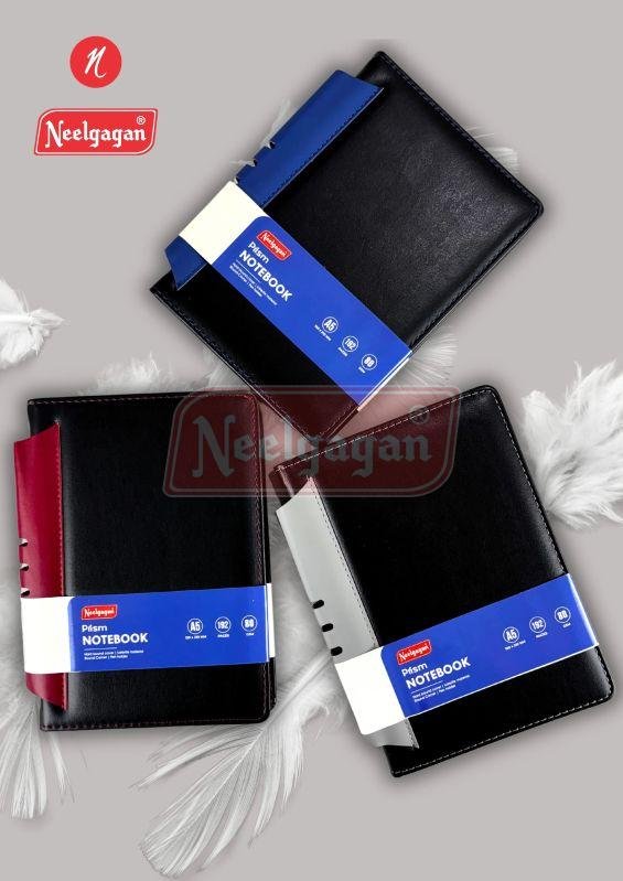 Neelgagan Prism Notebook A5 Leather Round Corner With Pen Holder