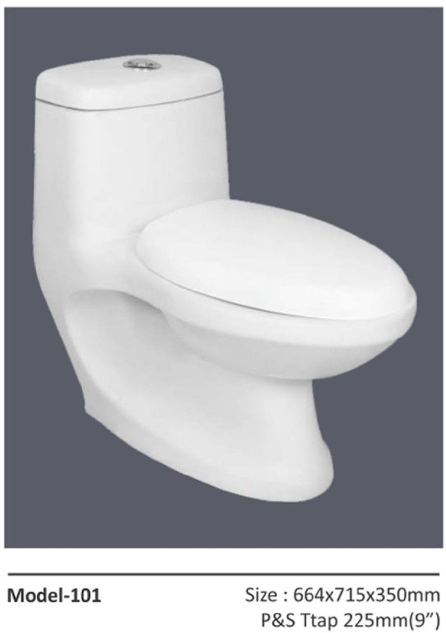 Oval Ceramic Floor Mounted Western Toilet