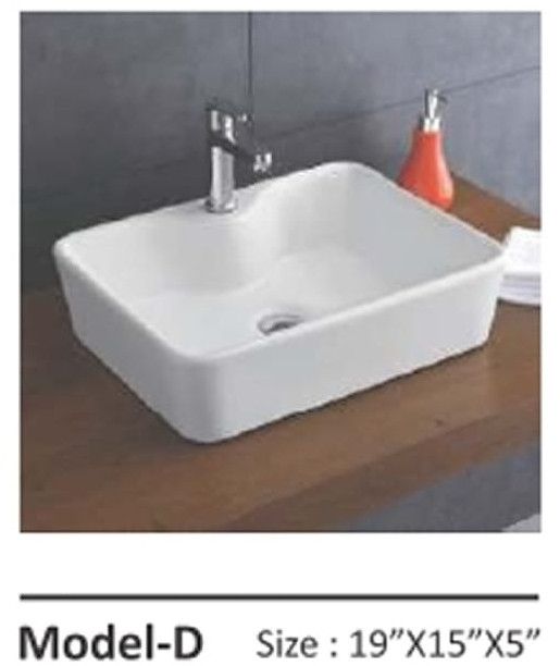 Rectangular Ceramic Wash Basin