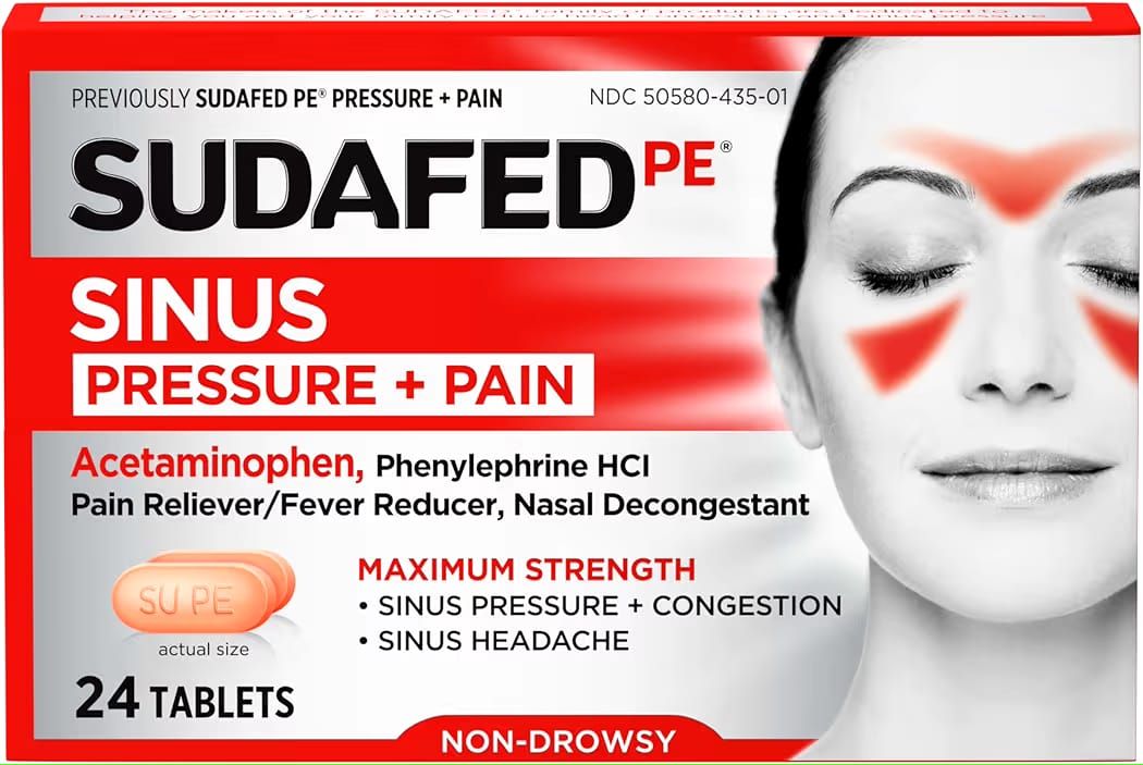 Sudafed PE Sinus Pressure Relief Tablets