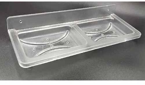 ABS Double Square Soap Dish