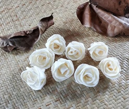 1.9 Inch White Rose Sola Flower