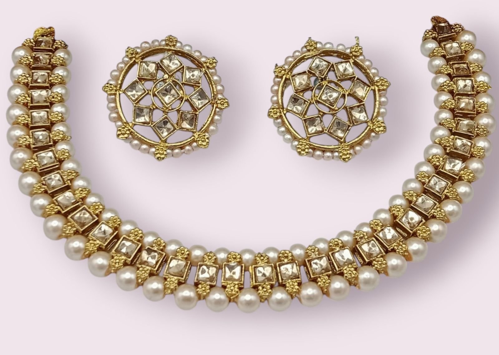 Brass Imitation Necklace Set