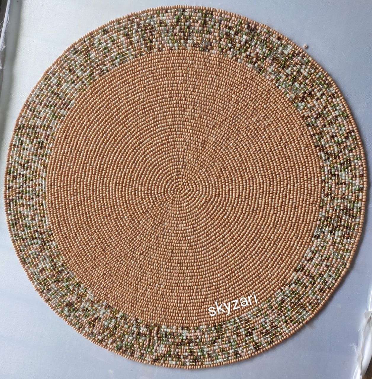 Brown Embroidered Placemat