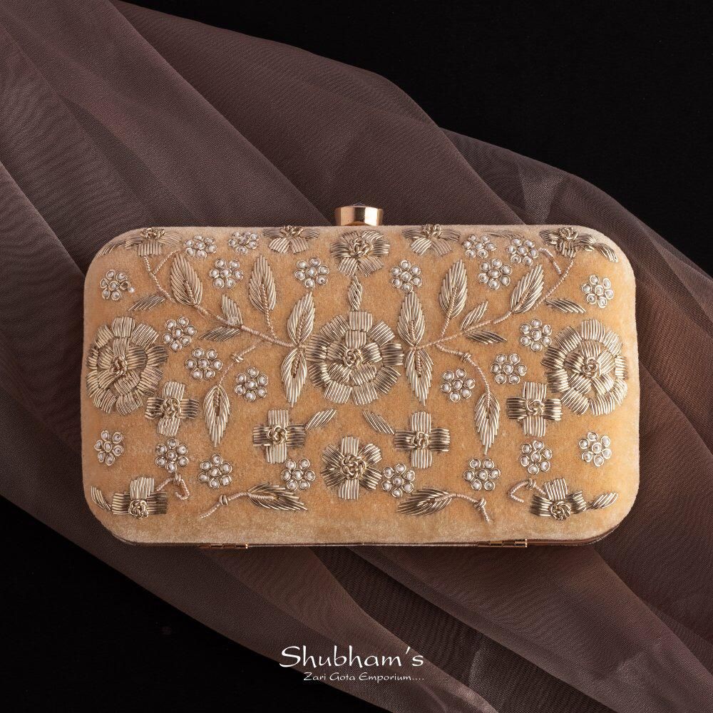 Pink Embroidered Hand Purse