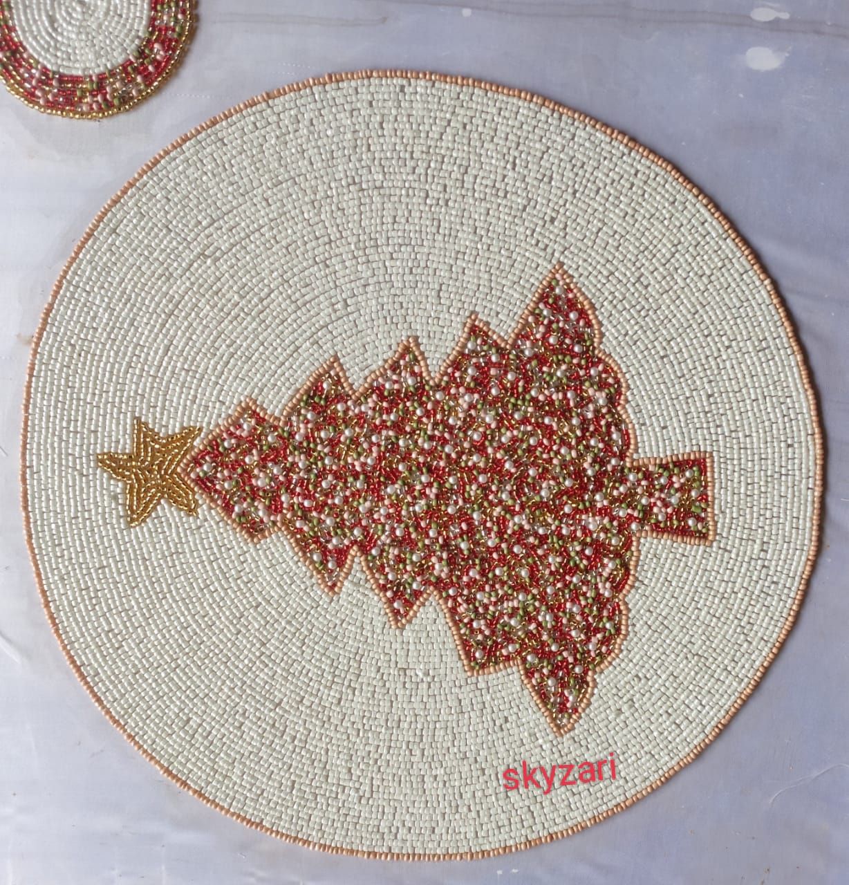 Round Embroidered Placemat