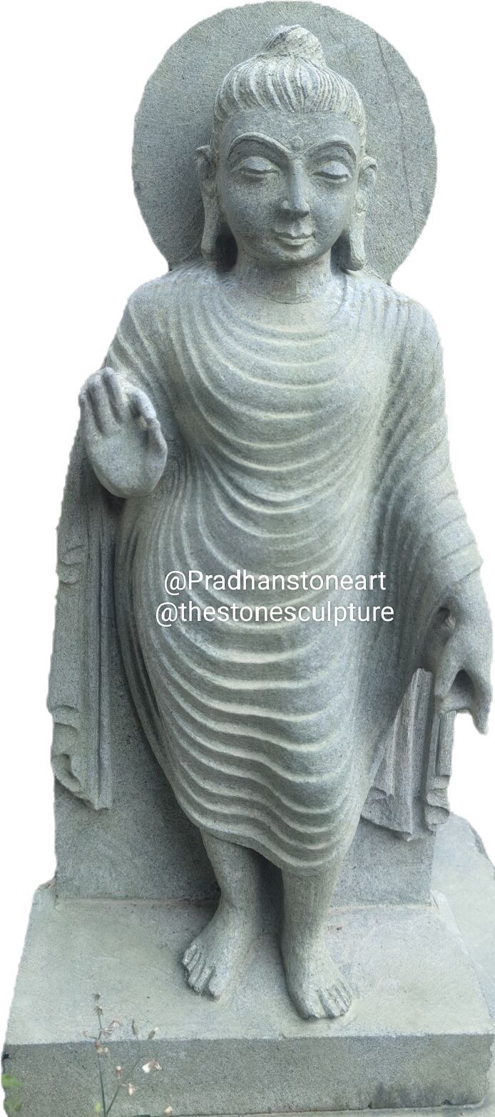 Standing Stone Buddha Murti
