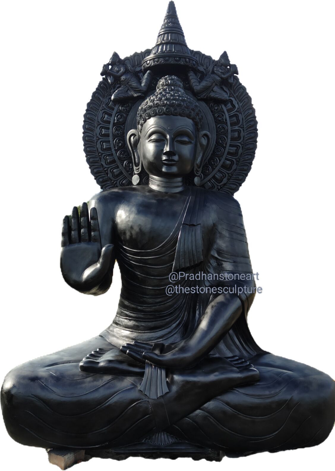 Sitting Buddha Stone Statue