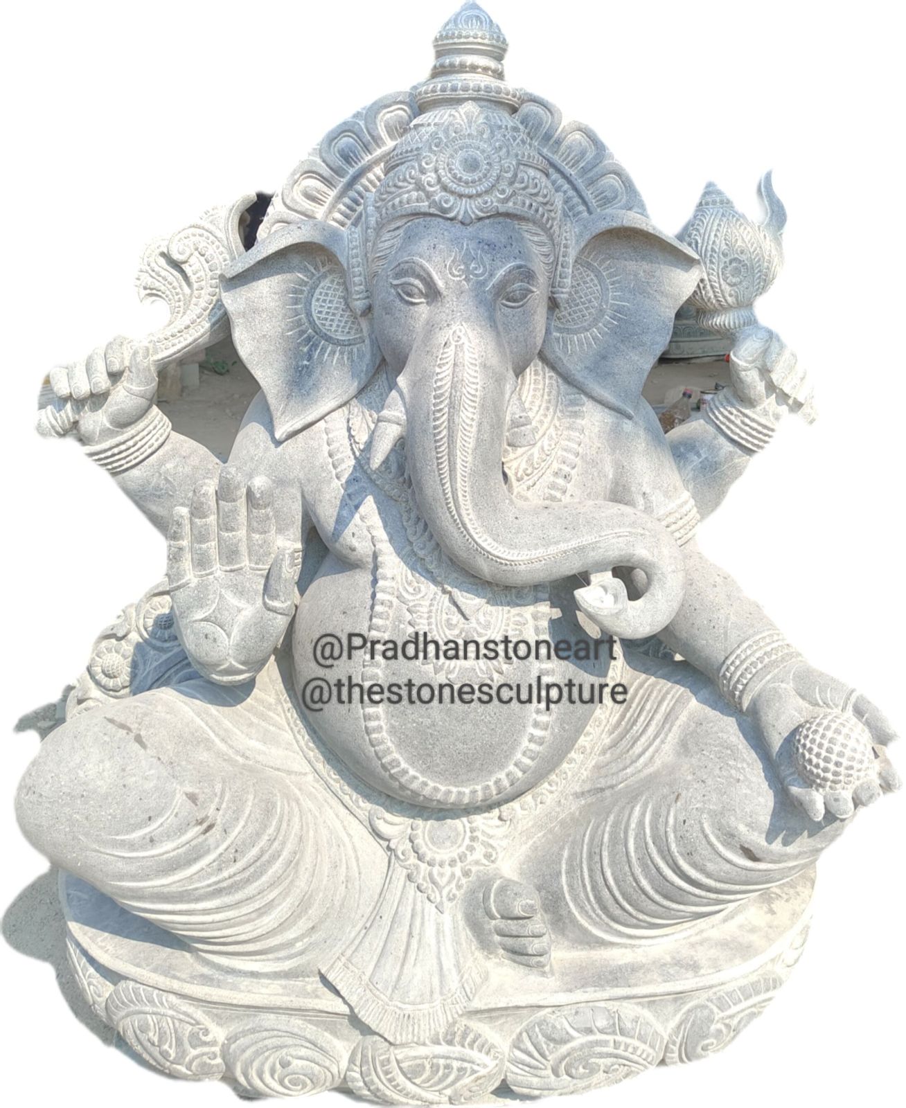 Black Granite Ganesh Statue