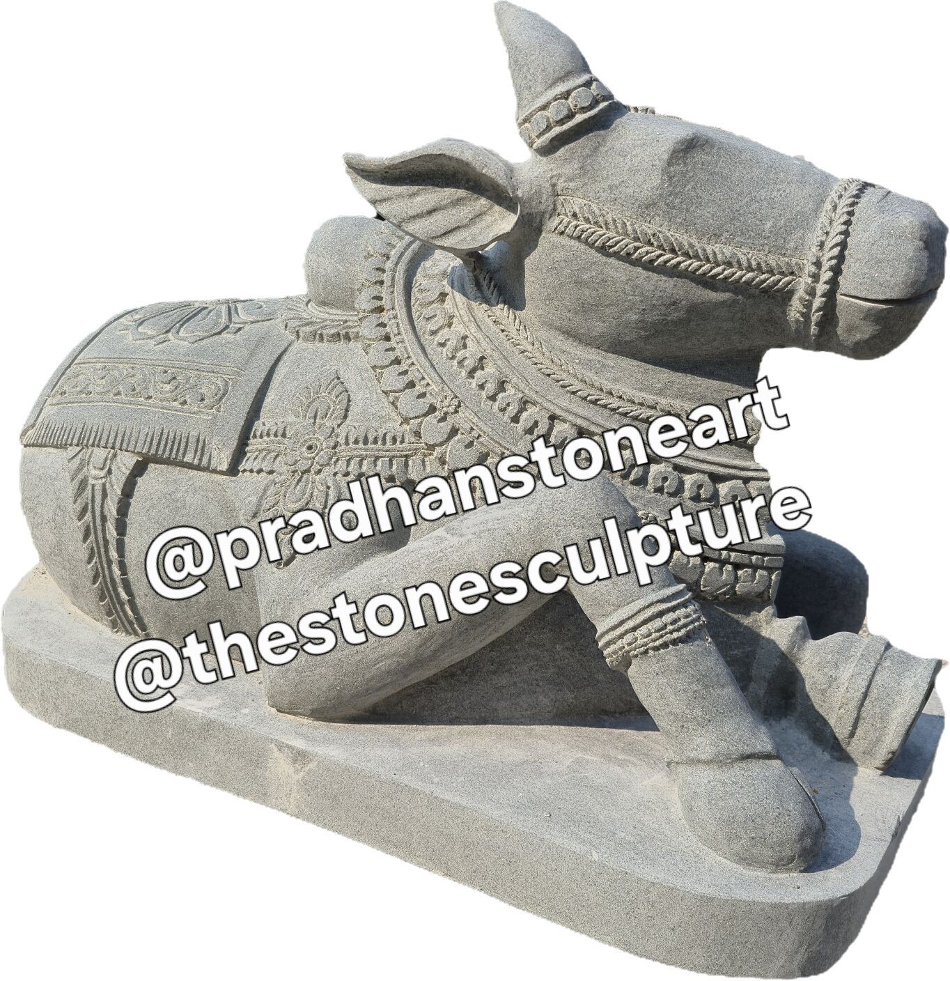 Black Granite Nandi Statue