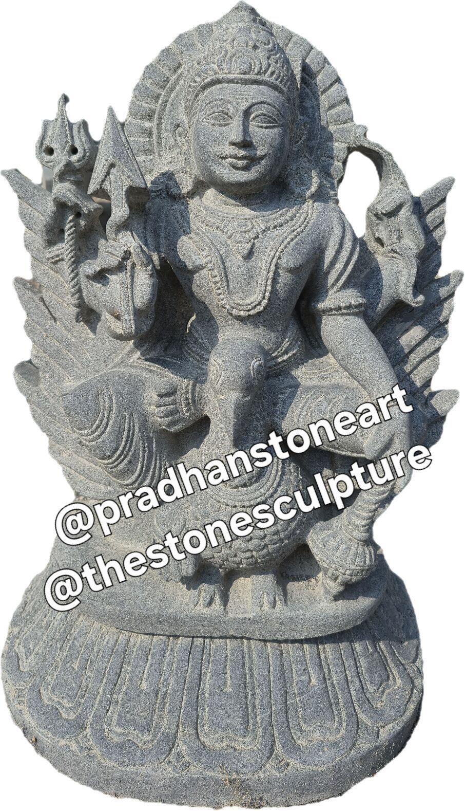 Black Granite Shani Dev Statue
