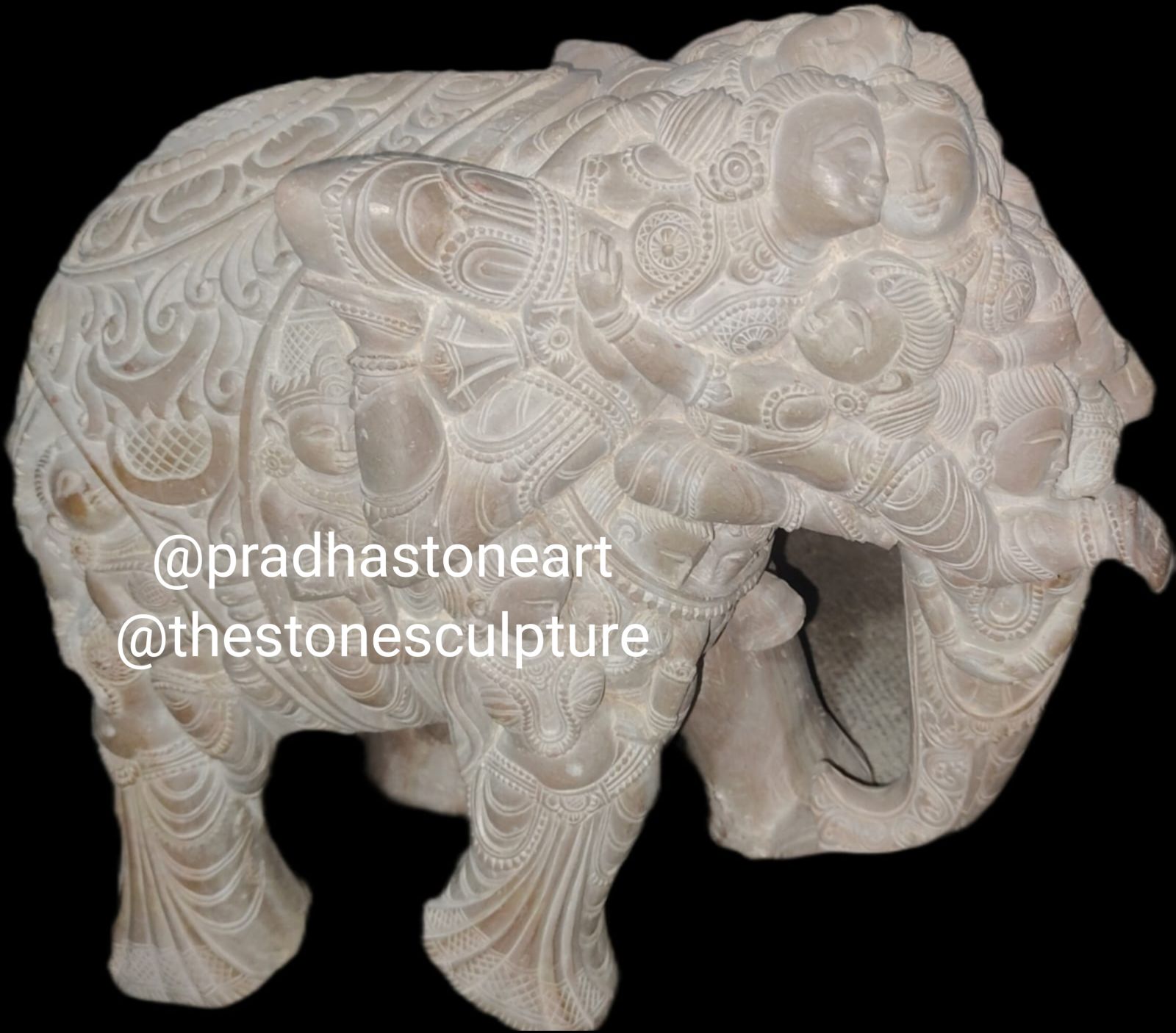 White Marble Elephant Statue