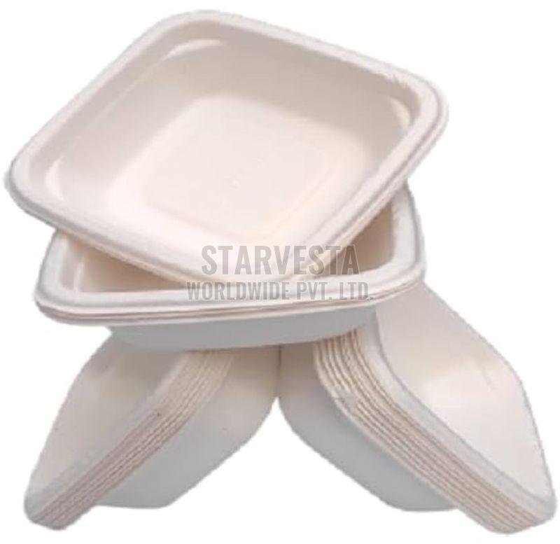 Square Sugarcane Bagasse Disposable Bowl