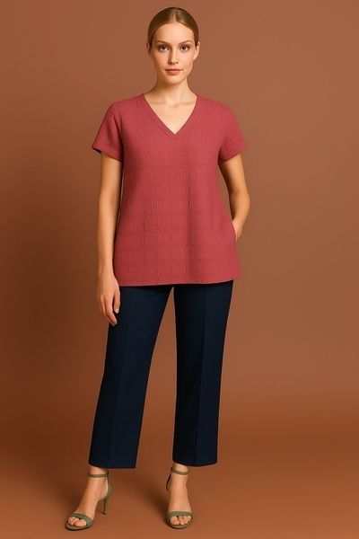 Ladies Casual V Neck Top