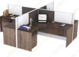 4 Seater Panel Workstation