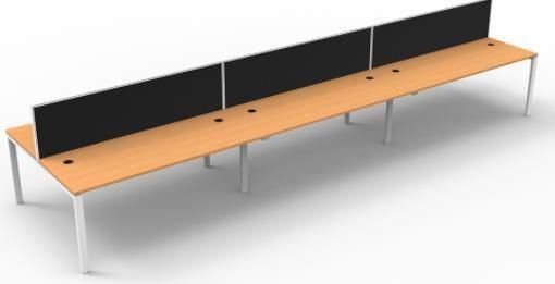 Back To Back Facing 3 Seater Workstation