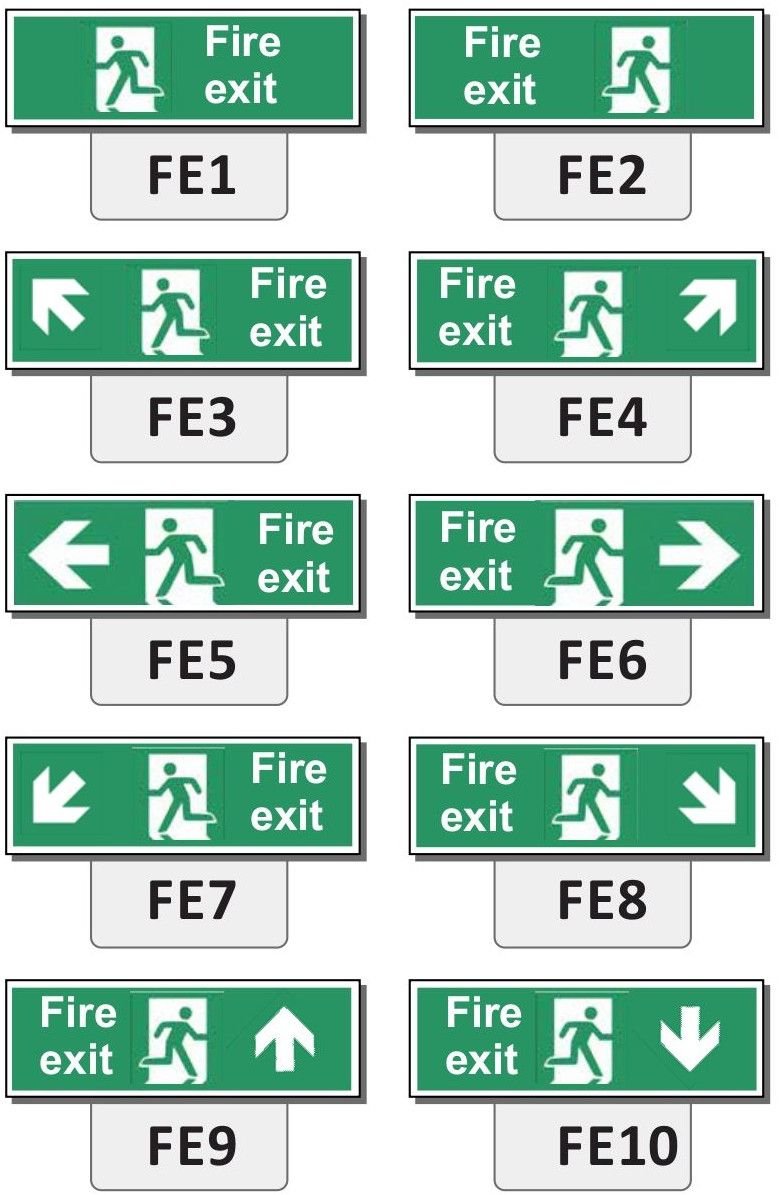 Reflective Fire Exit Signage