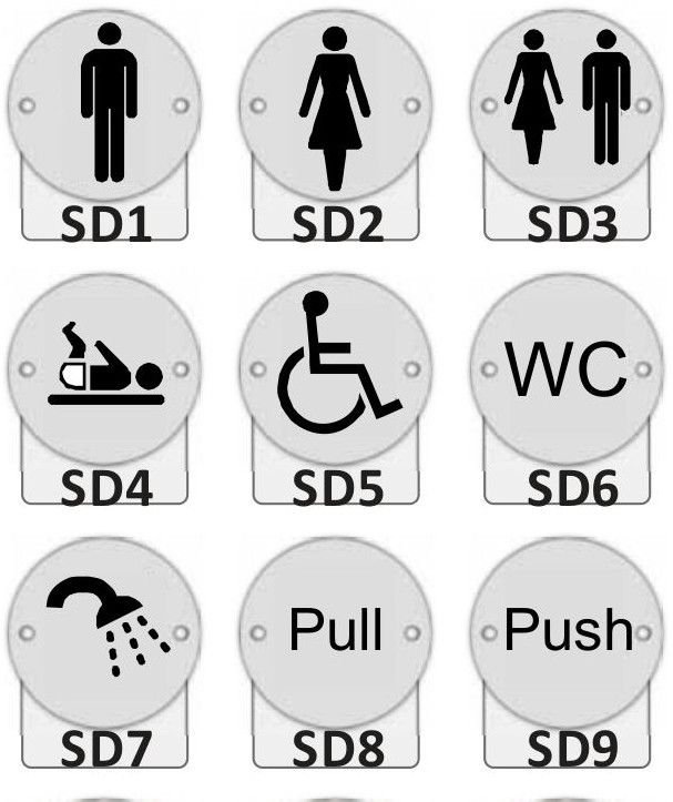 Steel Door Disk Signage