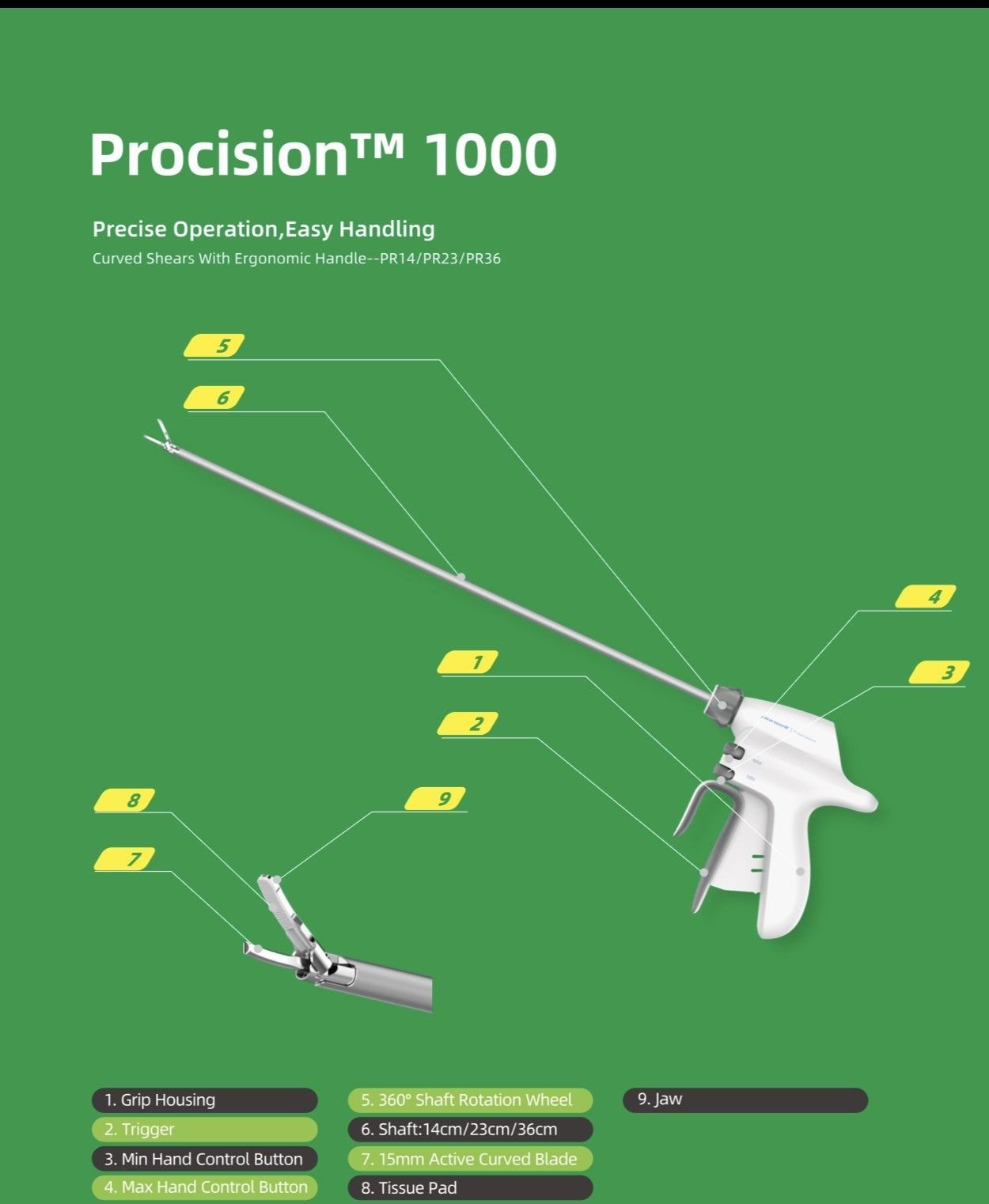 Ultrasonic Scalpel System shears-3 Mm and 5 Mm