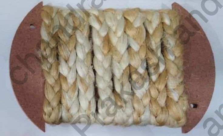 Bleached Melange Jute 3 Ply Braided Cord