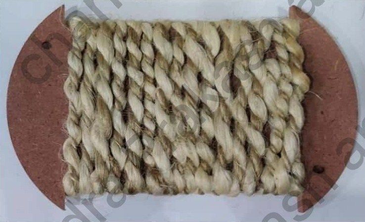 Golden Bleached Jute 2 Ply Handspun Bulb Yarn