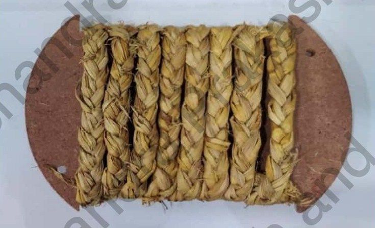 Rice Grass Three Strand Handspun Braid