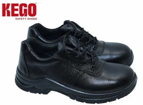 Kego Black Leather Electrical Safety Shoes